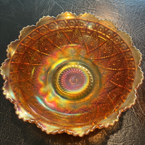 VINTAGE CARNIVAL GLASSWARE (5 Pieces)!!!  BEAUTIFUL 😍 DEAL! - Picture 2 of 7